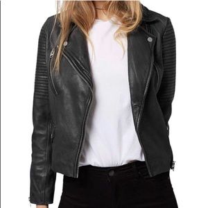 Topshop Black Leather Jacket